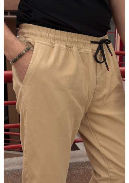 Erkek, Bel Ve Paça Lastikli, Esnek Kumaş, Jogger Pantolon indirimleri