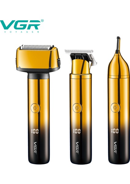 367 3-1 Folyo Elektrikli Tıraş Makinesi Erkekler Için Bakım Seti Yüz Sakal Saç Kaş Düzeltici modelleri