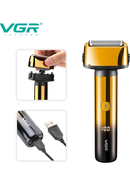 367 3-1 Folyo Elektrikli Tıraş Makinesi Erkekler Için Bakım Seti Yüz Sakal Saç Kaş Düzeltici fırsatları