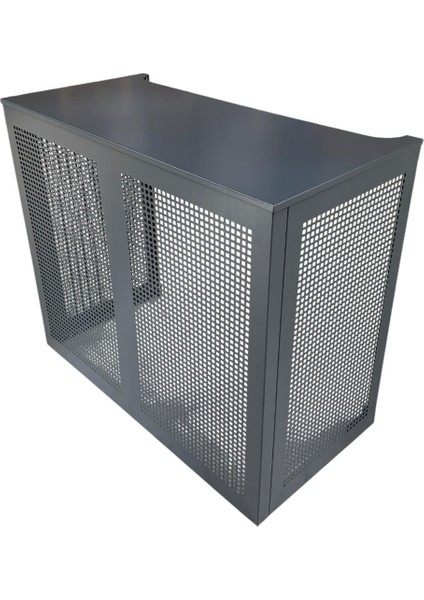 Klima Motoru Gizleme Kafesi 130X65X115 cm (H) Ral 7016 Anrasite Rengi Kare Delikli x Large Model