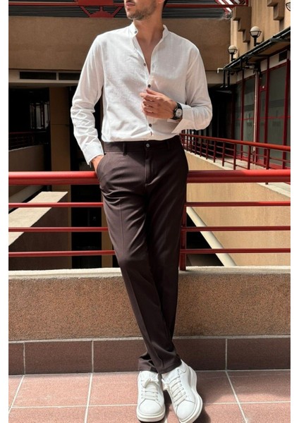 Günlük Kullanım İçin Rahat Boru Paça Pantolon 23INP269 Poliviskon Kumaş ile Şık Tasarım fiyatları