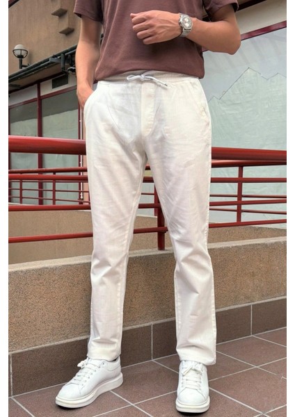 Erkek, bel lastikli, yazlık-baharlık, Old Money culture, pamuklu, keten dokuma pantolon 290 fiyatları