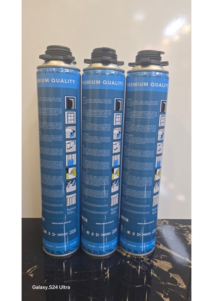 Poliüretan Tabancalı Montaj Köpüğü 840 gr (3 Adet)