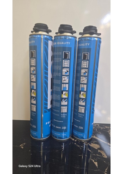 Poliüretan Tabancalı Montaj Köpüğü 840 gr (3 Adet)