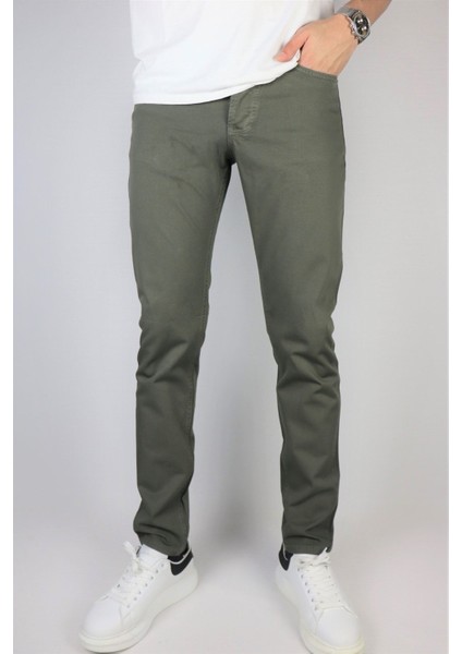 Erkek, 5 Cep, Standart-fit, Chino, Pantolon