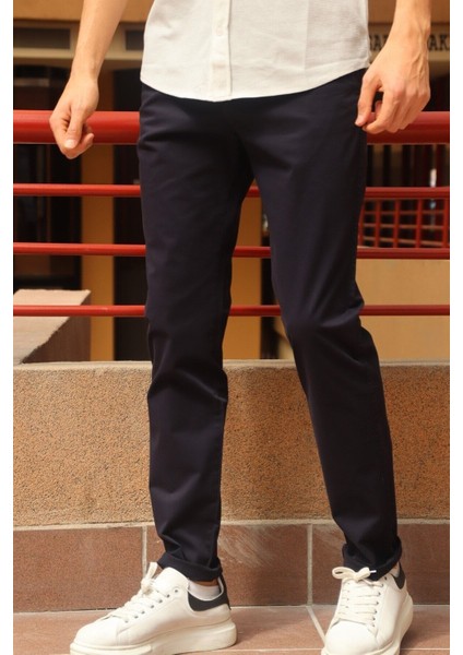 Erkek, slim fit, parça boya chino pantolon
