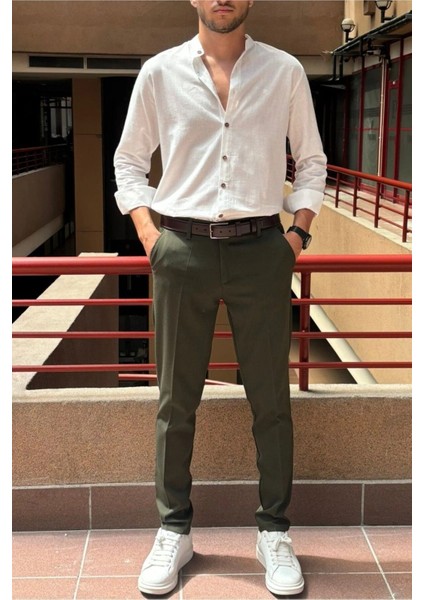 Günlük Siyah Pantolon 23INP269 Boru Paça Modern Kullanım İçin Pratik Cepli