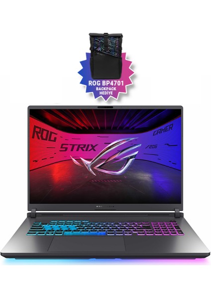 Rog Strix G18 G815LW-S9126 16GB RTX5080 175W Intel Ultra 9 275HX 32GB Ram 1tb SSD 18 Inç Wqxga 240Hz Taşınabilir Bilgisayar