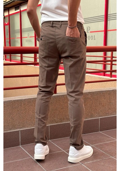 Erkek, bel bağcıklı, yandan lastikli, Regular-Fit, Old Money Culture pantolon