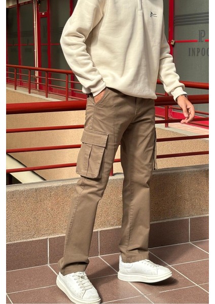 Baggy-oversize Kalıp, Kargo Cep, Gabardin Pantolon 23ınp274