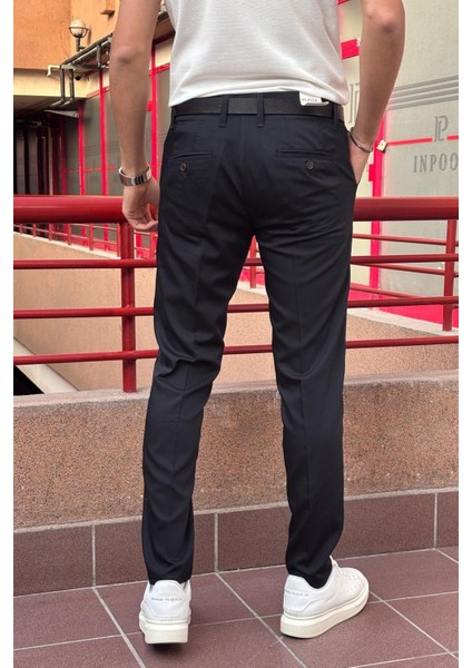 Erkek Bel Slim- Fit Poliviskon Yazlık Pantolon fırsatları