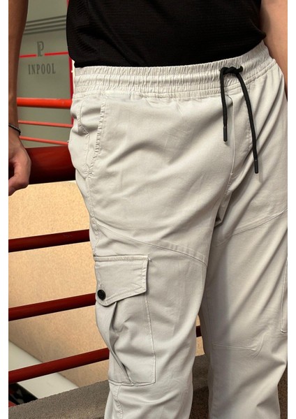 Erkek, Bel Ve Paça Lastikli, Kargo Cep, Gabardin Pantolon indirimleri