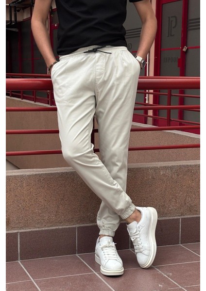 Erkek, Bel Ve Paça Lastikli, Esnek Kumaş, Jogger Pantolon fiyatları