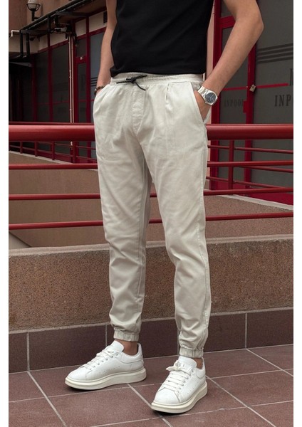 Erkek, Bel Ve Paça Lastikli, Esnek Kumaş, Jogger Pantolon fırsatları