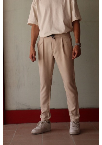 Yeni Sezon Erkek Siyah Pens Detaylı Bağcıklı Pantolon fiyatları