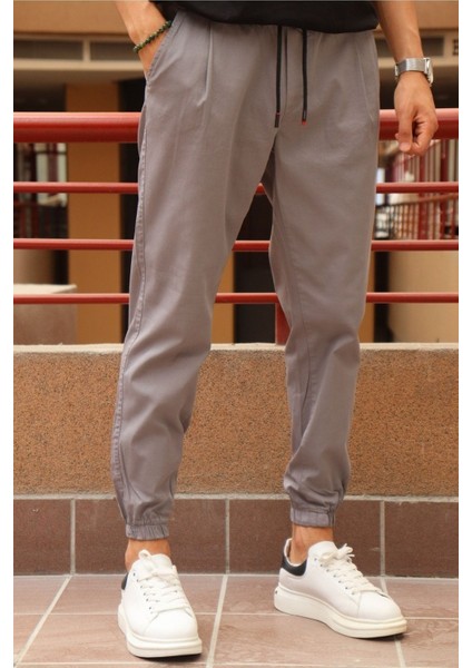 Bel Ve Paça Lastikli, Esnek Gabardin Kumaş, Pantolon