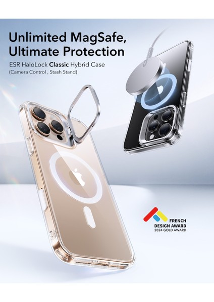 Iphone 16 Pro Max Halolock Mag Safe Classic Hybrid Stantlı Silikon Kılıf - Kamera Kontrol Buton fırsatları
