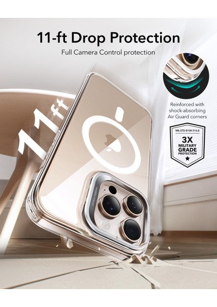 Iphone 16 Pro Max Halolock Mag Safe Classic Hybrid Stantlı Silikon Kılıf - Kamera Kontrol Buton