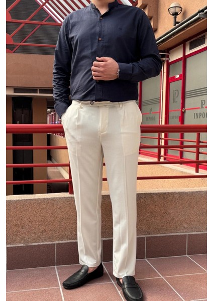 Erkek, dil detaylı, Büyük beden, Old Money Culture, Yazlık-Baharlık, kumaş pantolon 296