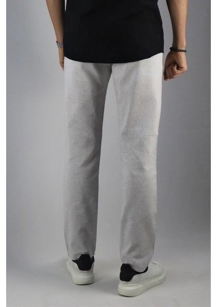 Erkek, Bel Bağcıklı, Standart-fit, Pamuklu, Keten Dokuma Pantolon fırsatları