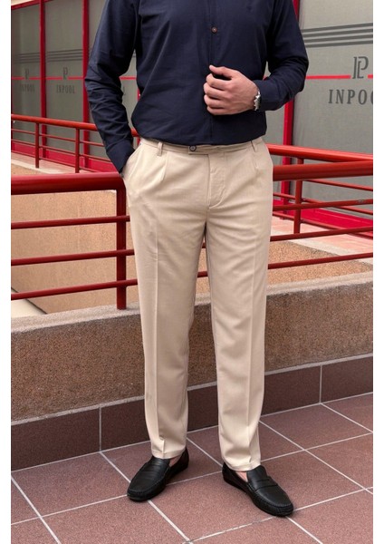 Erkek, dil detaylı, Büyük beden, Old Money Culture, Yazlık-Baharlık, kumaş pantolon 296 fırsatları