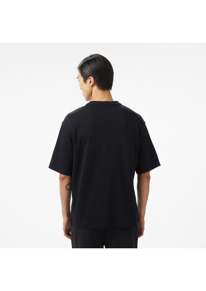 Star Chevron Baskılı Oversize Fit Erkek Siyah T-Shirt fiyatları