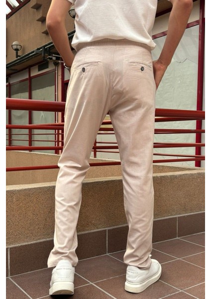 Erkek, bel lastikli, yazlık-baharlık, Old Money culture, pamuklu, keten dokuma pantolon 290 indirimleri