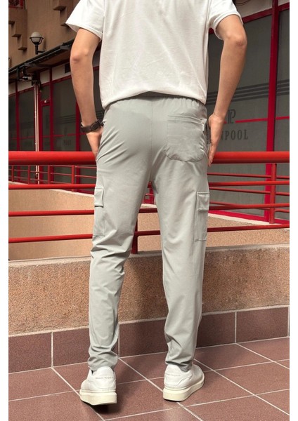 Erkek, Regular Fit, Paraşüt Kumaş, Kargo Cep, Lastikli Pantolon 24ınp276