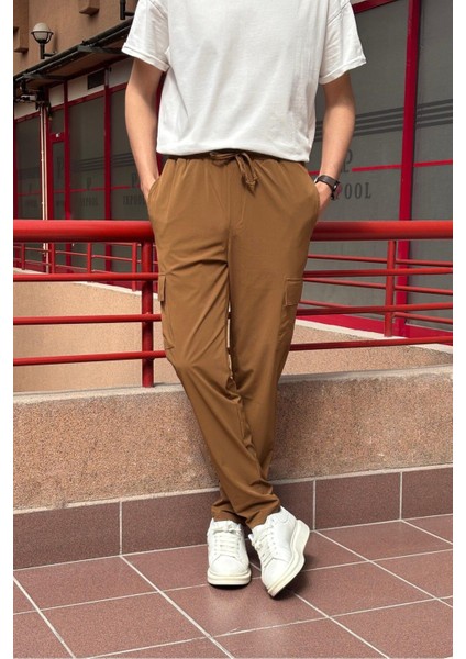 Erkek, Regular Fit, Paraşüt Kumaş, Kargo Cep, Lastikli Pantolon 24ınp276