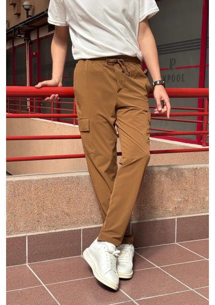Erkek, Regular Fit, Paraşüt Kumaş, Kargo Cep, Lastikli Pantolon 24ınp276