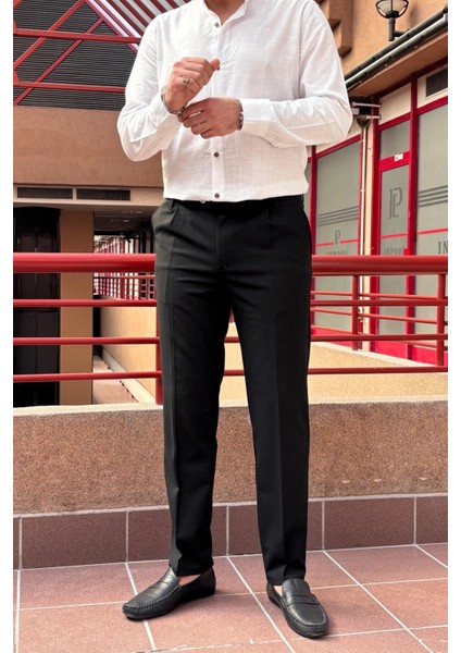 Erkek, dil detaylı, Büyük beden, Old Money Culture, Yazlık-Baharlık, kumaş pantolon 296