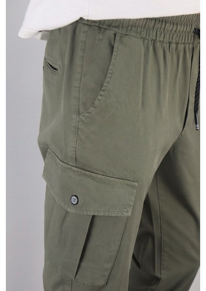 Bel bağcıklı, Pamuklu gabardin kumaş, Oversize-Regular fit kargo cep pantolon 256 fırsatları