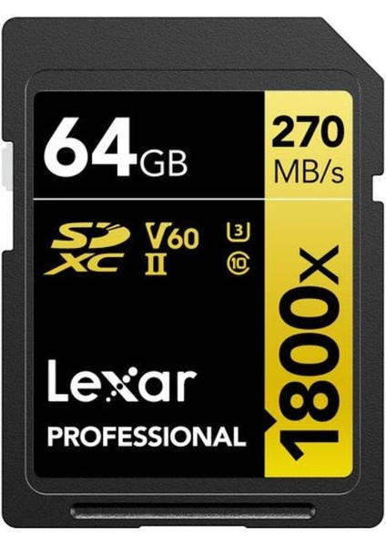 64GB Gold Series 1800X Uhs-Iı Sdxc Hafıza Kartı 270MBS fiyatları