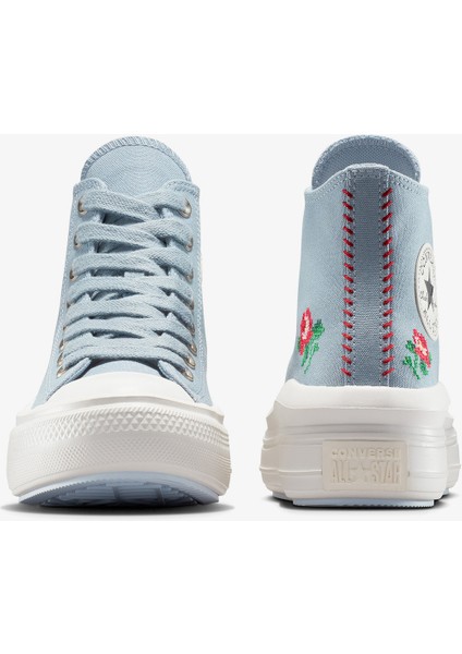 Chuck Taylor All Star Motion Rose Kadın Mavi Platform Sneaker modelleri
