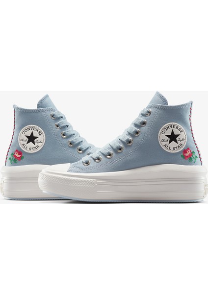 Chuck Taylor All Star Motion Rose Kadın Mavi Platform Sneaker