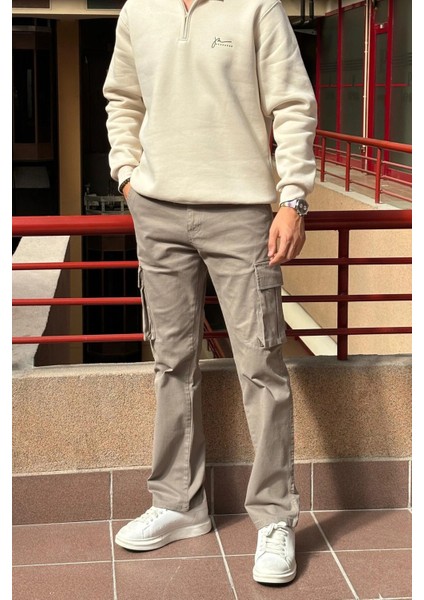 Baggy-oversize Kalıp, Kargo Cep, Gabardin Pantolon 23ınp274