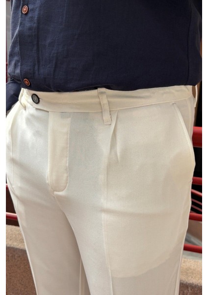 Erkek, dil detaylı, Büyük beden, Old Money Culture, Yazlık-Baharlık, kumaş pantolon 296 fırsatları