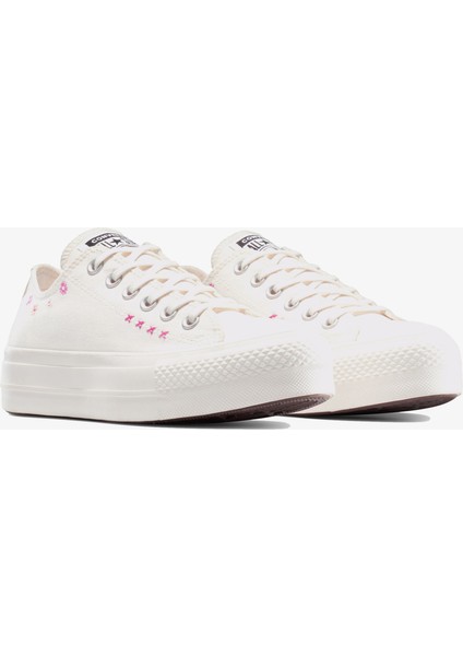 Convese Chuck Taylor All Star Lift Floral Embroidery Low Top Unisex Krem Sneaker fiyatları