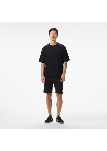 Star Chevron Baskılı Oversize Fit Erkek Siyah T-Shirt modelleri