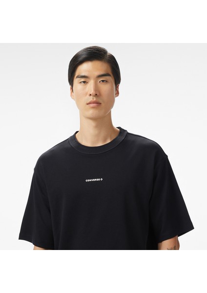 Star Chevron Baskılı Oversize Fit Erkek Siyah T-Shirt fırsatları