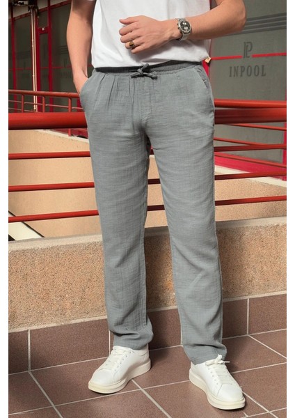 Bel lastikli, bağcıklı, Oversize fit, %100 Pamuklu Müslin dokuma, Yazlık&baharlık Pantolon 295