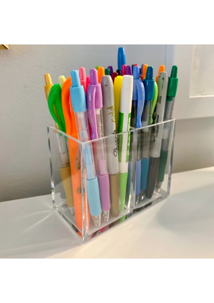 Şeffaf Akrilik Makyaj Fırça Tutucu Kalem Kalem Dak Tutucu Kozmetik Saklama Kutusu Masaüstü Kırtasiye Organizatör Bölmeleri Ev Ofis ve Okul Için (Yurt Dışından) modelleri