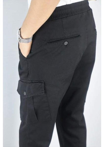 Bel bağcıklı, Pamuklu gabardin kumaş, Oversize-Regular fit kargo cep pantolon 256 fırsatları