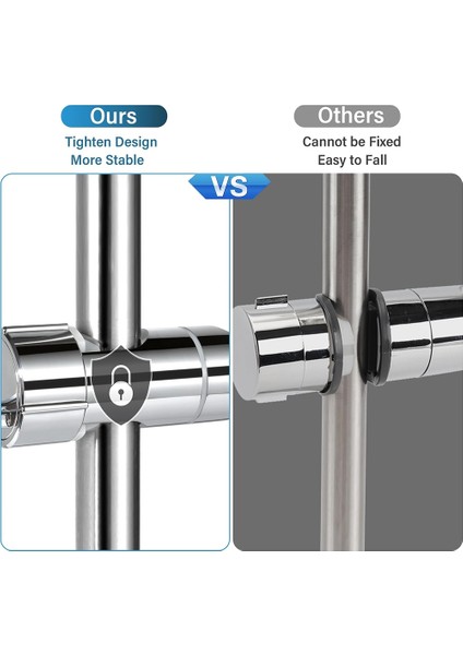 2 Kancalı El Duşu Tutacağı, Ayarlanabilir Duş Tutacağı, 360° Dönebilen Duş Tutacağı, Banyo Için (Yurt Dışından) fiyatları