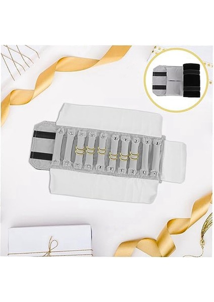 Yüzük Saklama Rulo Çantası Taşınabilir Mücevher Kutusu Büyük Kapasiteli Mücevher Tutucu Kolyeler Bilezikler Kutusu (Yurt Dışından) indirimleri