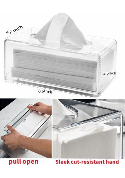 Şeffaf Akrilik Mendil Kutusu Tutucu Kapaklı Yüz Mendil Kutusu Kasası Tezgah Üstü, Şeffaf Plastik Kurutma Makinesi Levhası A (Yurt Dışından) fiyatları