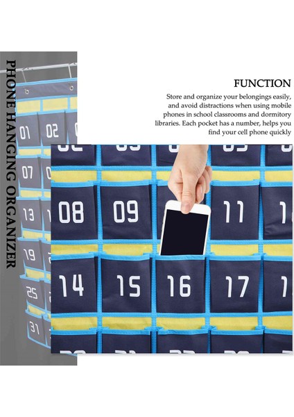 36 Numaralı Cepler Grafik Cep Telefonu Asılı Organizatör Asılı Saklama Çantası Sınıf Hesap Makinesi Cep Telefonu Tutucular (Yurt Dışından) fırsatları