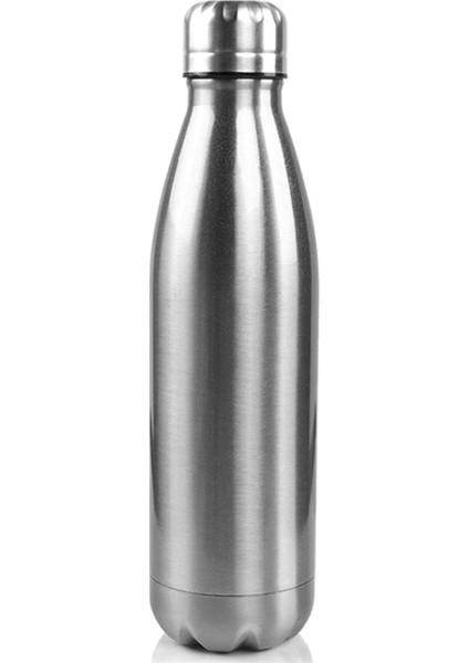 Junsunmay 304 Paslanmaz Çelik Çift Katmanlı Vakum Yalıtımlı Su Şişesi, Kapasite: 350ML (Çelik Renk) (Yurt Dışından)