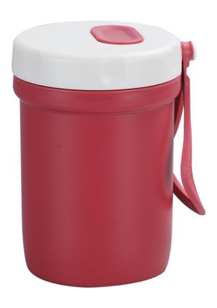 Yaratıcı Plastik Kahvaltı Içecek Yulaf Lapası Çorbası Anti-Scald Mikrodalga Fırın Çorba Fincanı (Kırmızı) (Yurt Dışından)