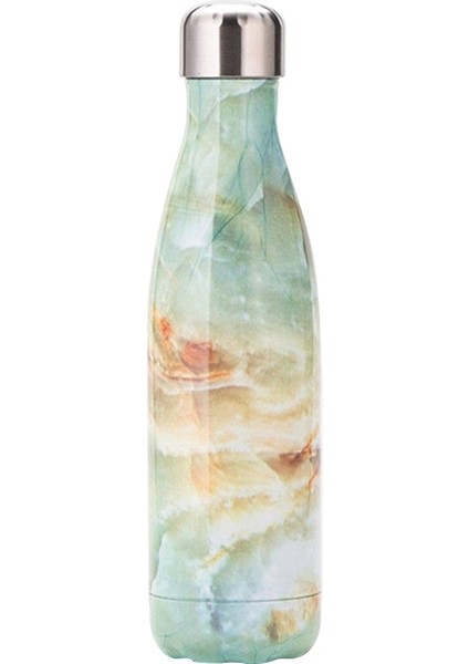 Termal Bardak Vakum Şişesi Isı Su Şişesi Taşınabilir Paslanmaz Çelik Spor Su Isıtıcısı, Kapasite: 500ML (Akik Yeşil) (Yurt Dışından)